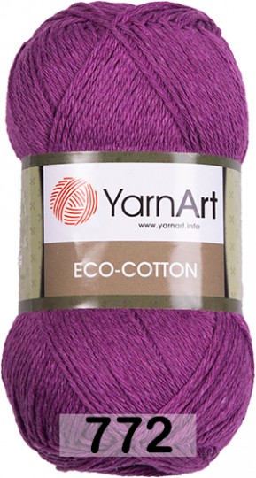 Пряжа YarnArt Eco Cotton 772 т.сирень