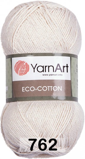 Пряжа YarnArt Eco Cotton 762 молочный