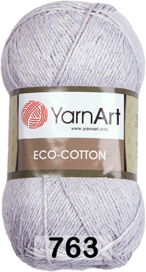 Пряжа YarnArt Eco Cotton 763 св.серый