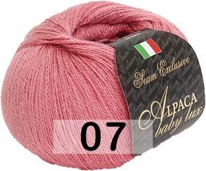 Пряжа Сеам Alpaca Baby Lux 07 пудро розовый теплый