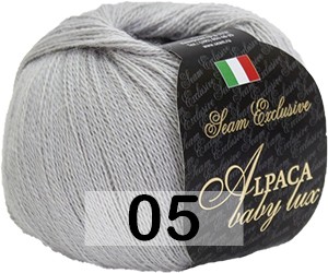 Пряжа Сеам Alpaca Baby Lux 05 светло серый