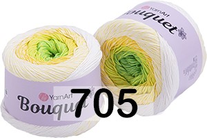 Пряжа YarnArt Bouquet 705 бел-желт-зеленый