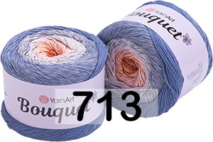 Пряжа YarnArt Bouquet 713 джинс-серо-розовый