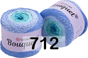 Пряжа YarnArt Bouquet 712 бирюз-голуб-синий