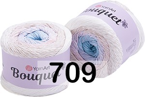 Пряжа YarnArt Bouquet 709 бело-беж-голубой