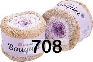 Пряжа YarnArt Bouquet 708 беж-бел-розовый