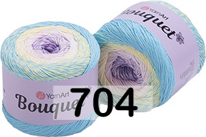 Пряжа YarnArt Bouquet 704 бирюз-желт-сиреневый