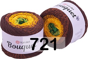 Пряжа YarnArt Bouquet 721 террак-желт-зеленый