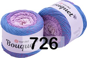 Пряжа YarnArt Bouquet 726 голуб-сирен-розовый