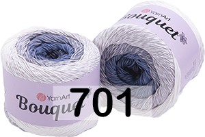 Пряжа YarnArt Bouquet 701 бел-сер-джинсовый