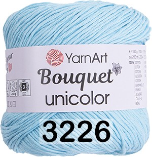 Пряжа YarnArt Bouquet Unicolor 3226 св.бирюза