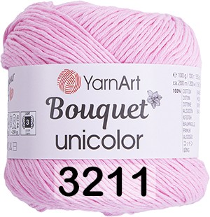 Пряжа YarnArt Bouquet Unicolor 3211 розовый