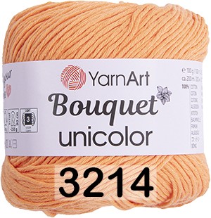 Пряжа YarnArt Bouquet Unicolor 3214 св.оранжевый