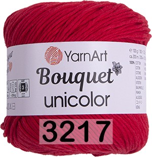 Пряжа YarnArt Bouquet Unicolor 3217 красный