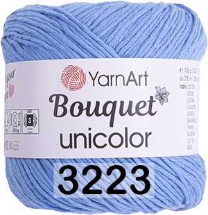 Пряжа YarnArt Bouquet Unicolor 3223 ярко-голубой