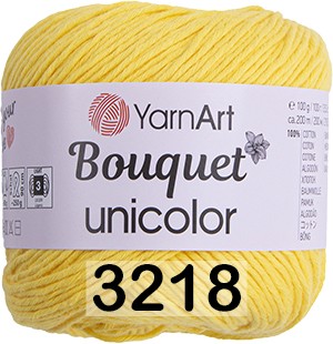 Пряжа YarnArt Bouquet Unicolor 3218 желтый