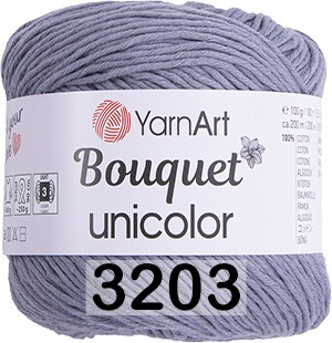 Пряжа YarnArt Bouquet Unicolor 3203 стальной