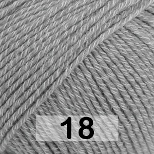 Пряжа Drops Cotton Merino Uni Colour 18 средний серый