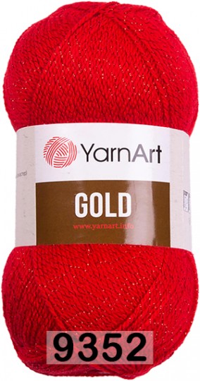 Пряжа YarnArt Gold 9352 клубнично-красный