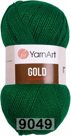 Пряжа YarnArt Gold 9049 т.зеленый