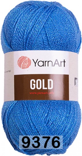 Пряжа YarnArt Gold 9376 голубой