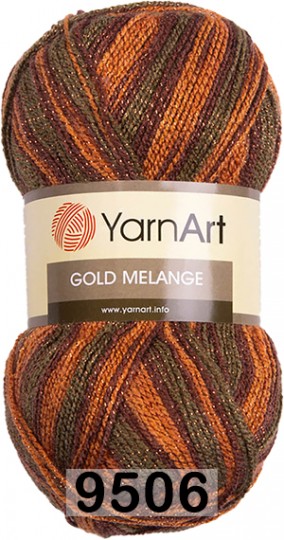 Пряжа YarnArt Gold 9506 МЕЛАНЖ