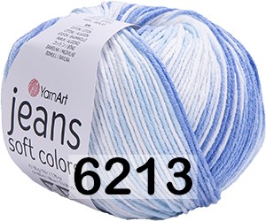 Пряжа YarnArt Jeans Soft Colors 6213 сине-голубой