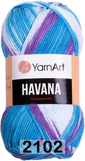 Пряжа YarnArt Havana 2102 сирен.голуб.белый