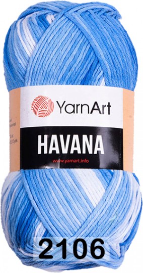 Пряжа YarnArt Havana 2106 бело.голубой