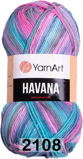 Пряжа YarnArt Havana 2108 бирюз.розов.