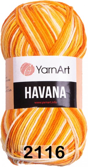 Пряжа YarnArt Havana 2116 желт.оранж.