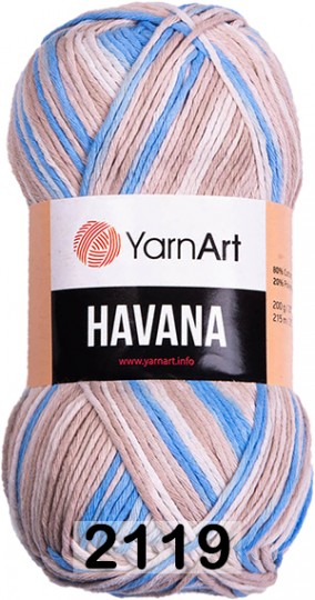 Пряжа YarnArt Havana 2119  беж.голубой