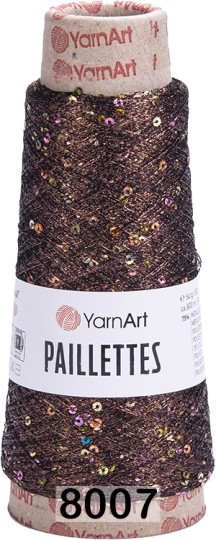 Пряжа YarnArt Paillettes 8007 шоколадный