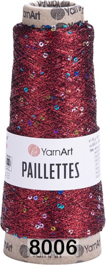 Пряжа YarnArt Paillettes 8006 вишневый