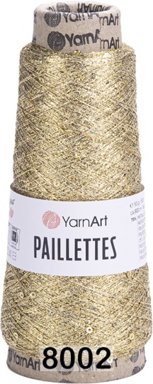 Пряжа YarnArt Paillettes 8002 св.золото