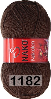 Пряжа Nako Nakolen 01182 коричневый