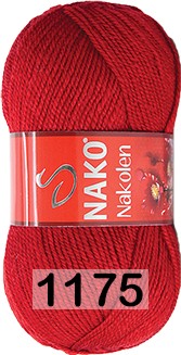 Пряжа Nako Nakolen 01175 темно-красный