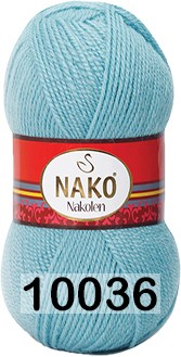 Пряжа Nako Nakolen 10036 голубой