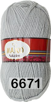 Пряжа Nako Nakolen 06671 св.серый