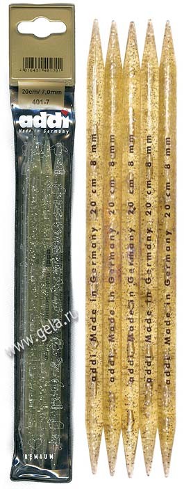 Спицы ADDI чулочные пластик