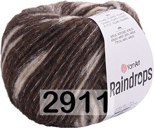 Пряжа YarnArt Raindrops 2911 коричн-белый