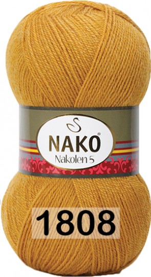 Пряжа Nako Nakolen 5 01808 ШАФРАН