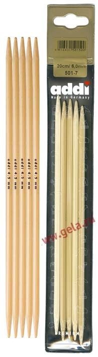 Спицы ADDI чулочные бамбук