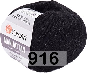 Пряжа YarnArt Manhattan 916 черный