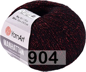Пряжа YarnArt Manhattan 904 т.красныйс черным