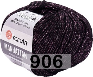 Пряжа YarnArt Manhattan 906 сиренево-черный