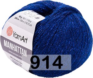 Пряжа YarnArt Manhattan 914 синий