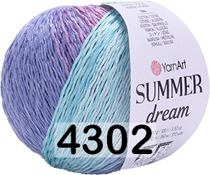 Пряжа YarnArt Summer Dream 4302 бирюзово-фиолетовый