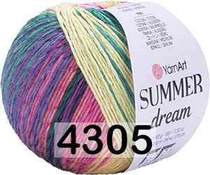 Пряжа YarnArt Summer Dream 4305 т.бирюз-фиолет-розовый