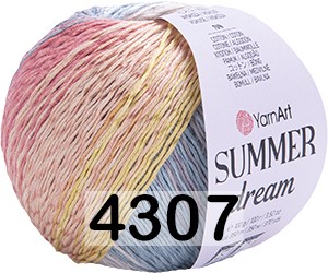 Пряжа YarnArt Summer Dream 4307 серо-коралловый